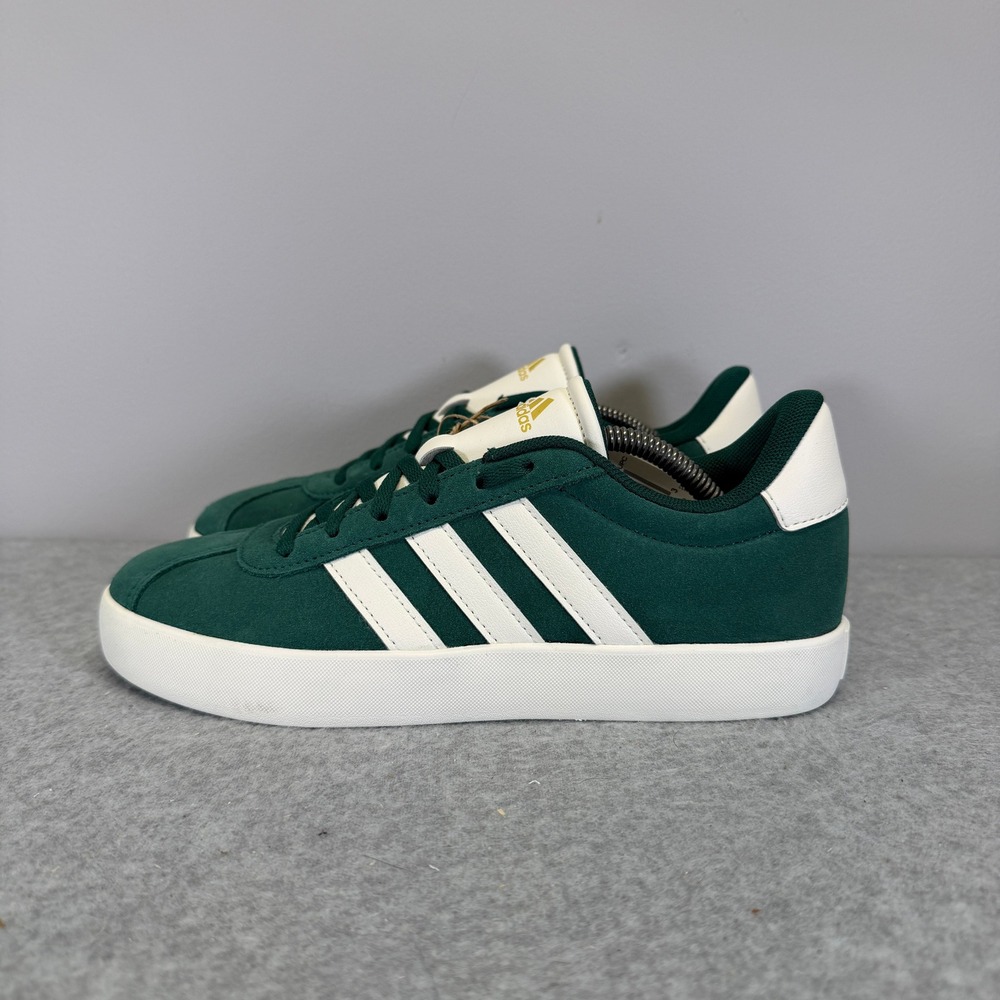 Adidas VL Court Collegiate Green White Suede Sneakers ID6309 Mens 5 Womens 6